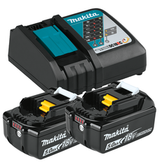 MAKITA LXT 18 V, 5 Ah batterisæt (BL1850Bx2 + DC18RC) 2x acumulatori Li-Ion, 18V, 5Ah + Încărcător rapid