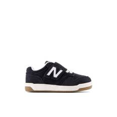 New Balance Børn 480 NEW-B HOOK & LOOP i Hvid/Sort Suede/Mesh, Størrelse 20