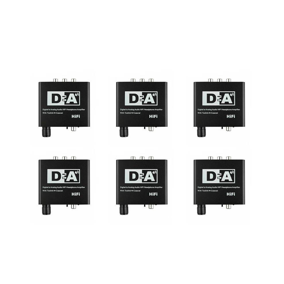 6X 192KHz Digital Optical Coaxial Toslink to Analog RCA 3.5mm Audio Hifi Converter with Spdif
