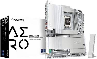 Gigabyte Z890 AERO D, Intel LGA1851, ATX, 2xPCI Express, 4xDDR5, 4xM.2 + SATA3 RAID, HDMI/2xTB5, 2x10GbE LAN, WiFi 7, Bluetooth 5.4, RGB Fusion