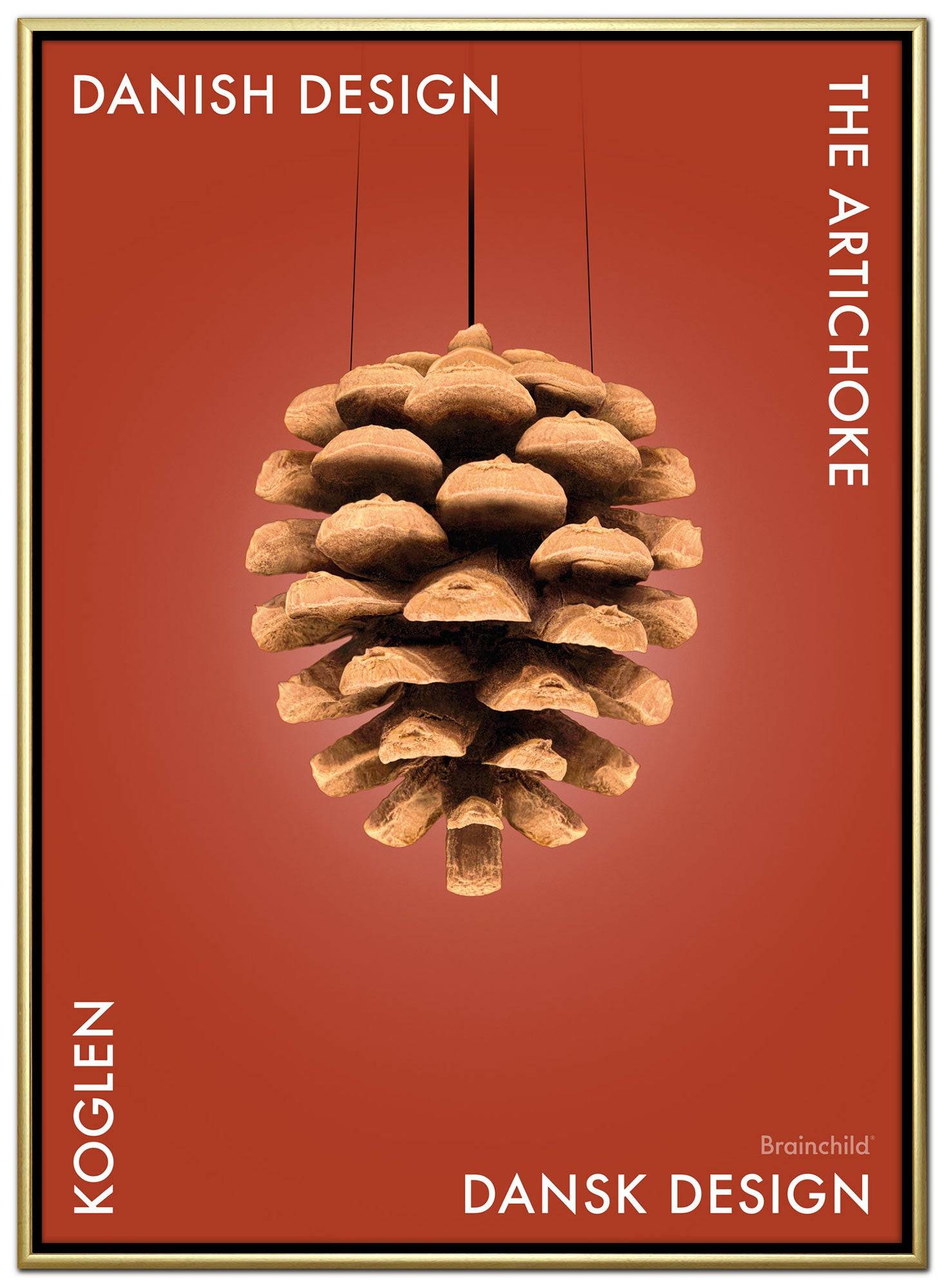 Brainchild – Lærredsprint –Danish Design – Rød – Kogle