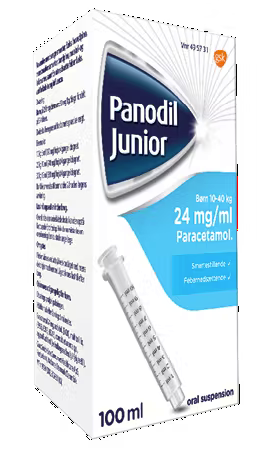 Panodil Junior mikstur 24 mg/ml - 100 ml. Kort holdbarhed