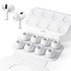 Seltureone 4 par silikonspetsar för Airpods Pro 2/Airpods Pro med hål för brusreducering, halkfri mjuk silikon Airpods per ersättningsöroninsats – medium