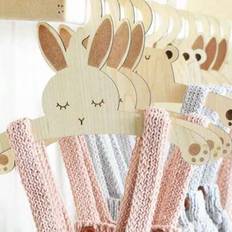 5 st trägalgar för barn med tecknad djurdesign, kreativa trägalgar för baby, söta DIY-rumsinredningstillbehör för barnrum, garderobsgalgar för baby- o - Multifärgad (Kaninstil,Kaninmodell 1 st)