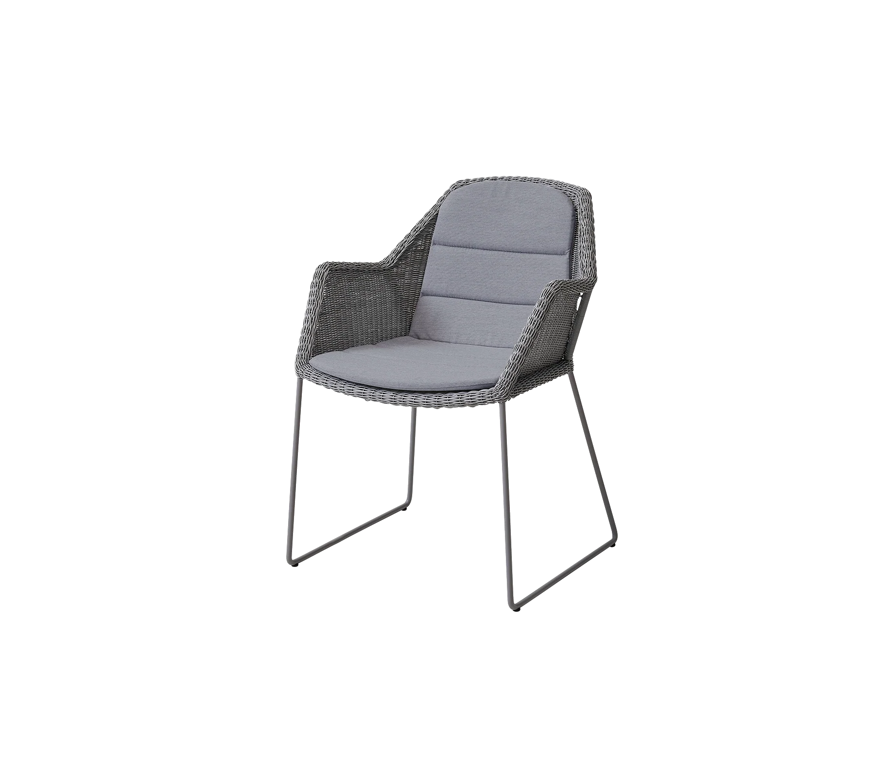 Breeze stol inkl. hynde fra Cane-line Light grey / Grey - Cane-line Natté - Jacobsen Plus