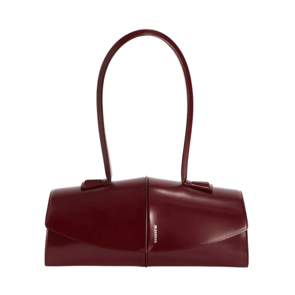 Jil Sander Linea Skuldertaske - Tasker - Dame - Rød - ONE SIZE - Uld
