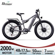 shengmilo S600 electric bicycle 2000W motor 48V17.5Ah Removable Battery 26*3.0 inch fat tires Maximum speed 50KM/H