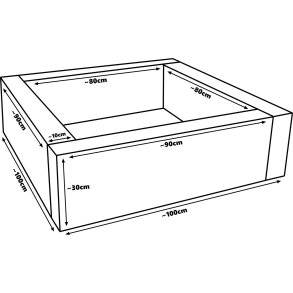 Blødt skum Bold bassin + 300 balls, Hvid m. Hvid og grå bolde