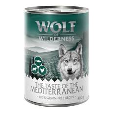 Økonomipakke: 12 x 400 g Wolf of Wilderness "The Taste Of" - The Taste Of Mediterranean