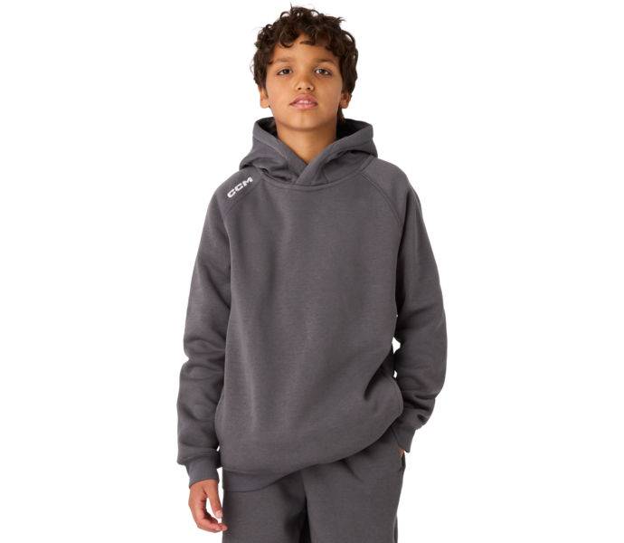 Team pullover JR huvtröja, Charcoal, Barn, M