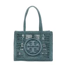 Tory Burch, Taske, Dame, Grøn, ONE SIZE, Læder, Teal Straw Tote Bag