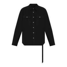 Rick Owens, Skjorta, Herr, M, Bomull, Skjorta med fickor - black (M)