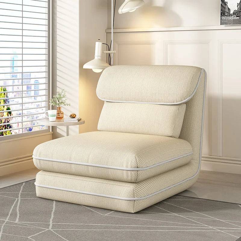 Sofa Small Folding Sofa Bed Multi-color Reclining Tatami Living Room Double Floor Sofa - white