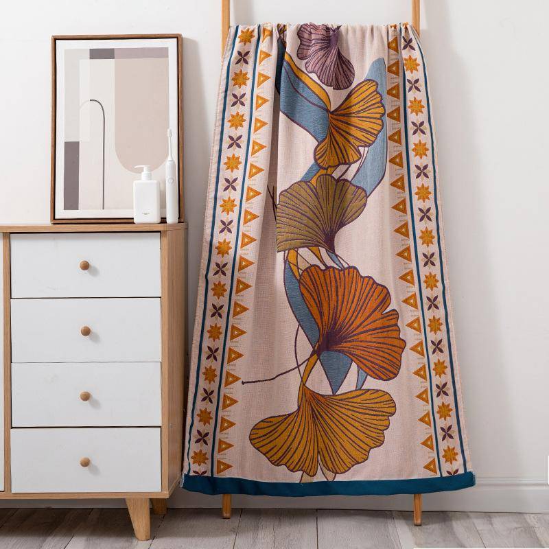 Badhandduk strandhandduk 80X160cm bomullsgasväv handduk män och kvinnor mjuk snabbtorkande badhandduk stor handduk omslag gray