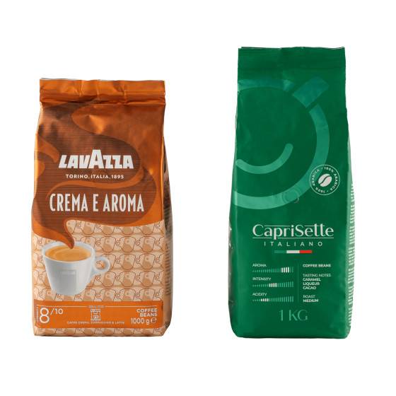 Coffee beans set Lavazza Crema e Aroma + Caprisette Italiano, 2 kg