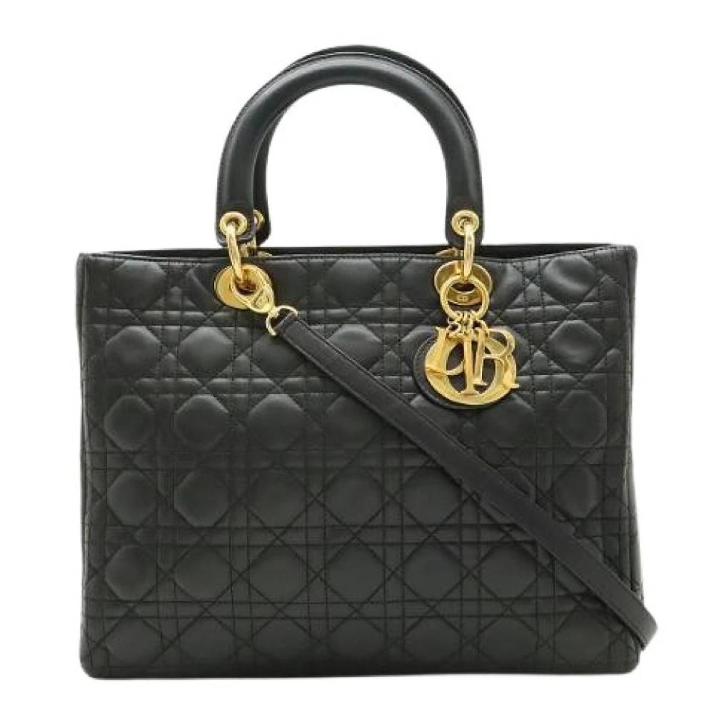 Dior Vintage Pre-owned Laeder dior-tasker - Vintage - Dame - Sort - ONE SIZE -