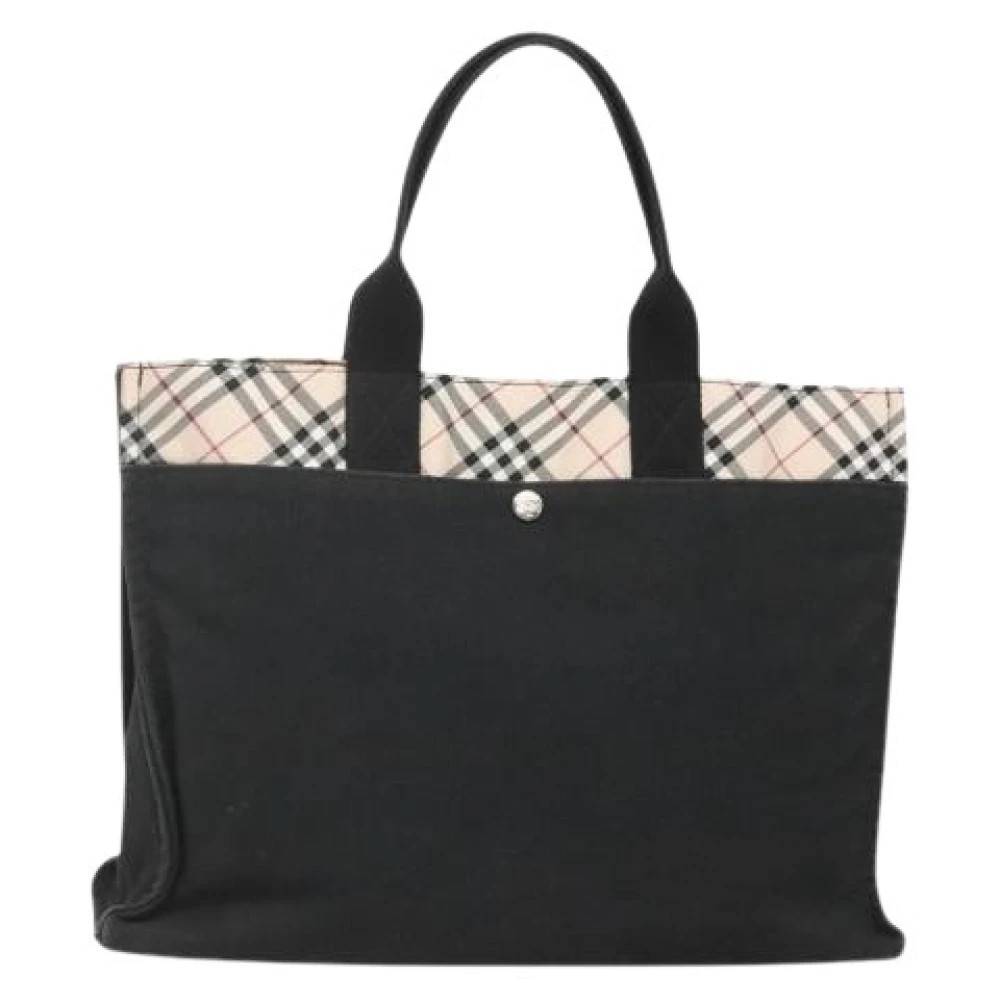 Burberry Vintage Pre-owned canvas håndtasker - Vintage - Dame - Sort - ONE SIZE - Tyl