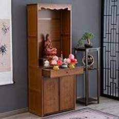 Buddhist Niche Vertical Cabinet, Simple Buddhist Cabinet Offering Cabinet, Household Economic Shrine Offering Table, Buddha Altar Shelf, Wealth God Offering Table,02,H:172cm