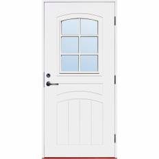Ytterdörr Henry - med glas 9x19 Vänsterhängd Klarglas Vit NCS S0502-Y