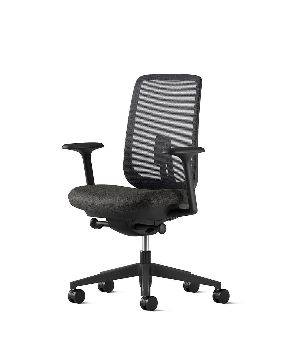 Verus Suspensie-bureaustoel Zwart standaard in Blazer/Shale/Silcoates by Herman Miller
