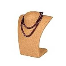 Smyckenhållare smycken display stativ mannequin byst display smycken display örhängen halsband hänge mannequin smycken display stativ smyckestativ (färg: gul, storlek: h22cm)