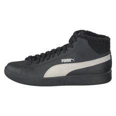 Puma Smash V2 Mid L Fur Jr Puma Black-whisper White, Unisex, Skor, Sneakers, höga sneakers, Grå, EU 38 (EU 38)