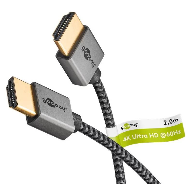 Goobay Slim højhastigheds HDMI -kabel med Ethernet