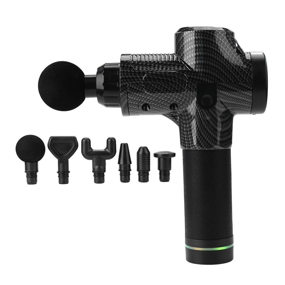 Elektrisk massagepistol djup muskelmassager muskelvärk kroppsmassage träningsterapi fascial pistol med digital display - Storbritannien