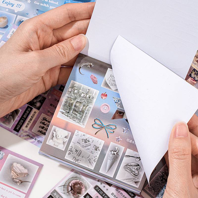 1book/30pcs Korean Soft Girly Heart DIY Sticker Book,DIY Handmade Album Scrapbooking Decorative Paper Supplies