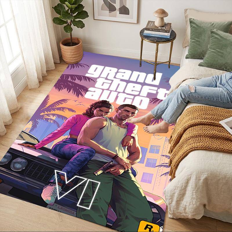 Gta Vi Cover Living Room Non-Slip Area Rug Soft Carpet for Bedroom Game Playroom Sofa Office Home Decor Doormat Christmas Gift C9211774
