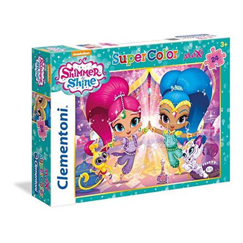 Clementoni 24486" Shimmer und Shine-Maxi Puzzle, 24 Teile