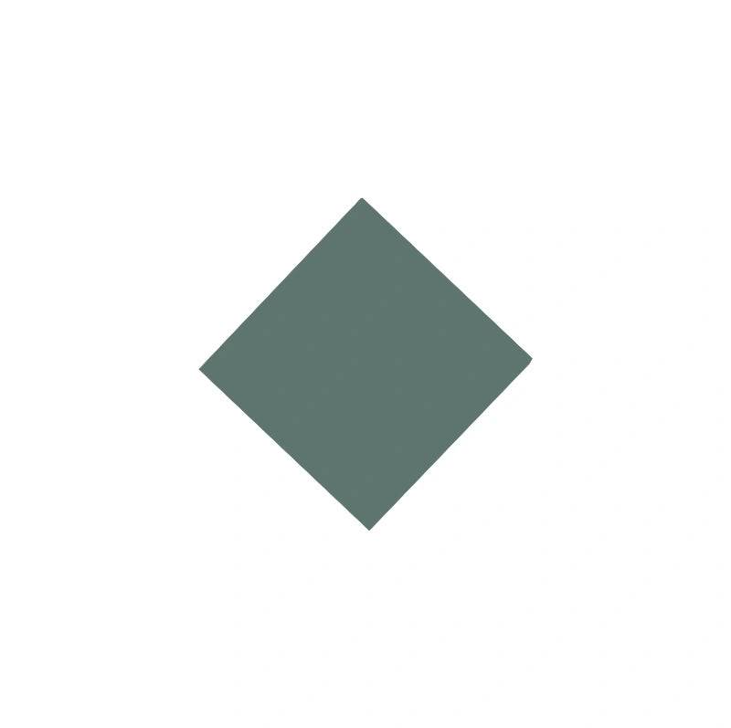 Fliser - Kvadrat 5 x 5 cm, mørkegrøn