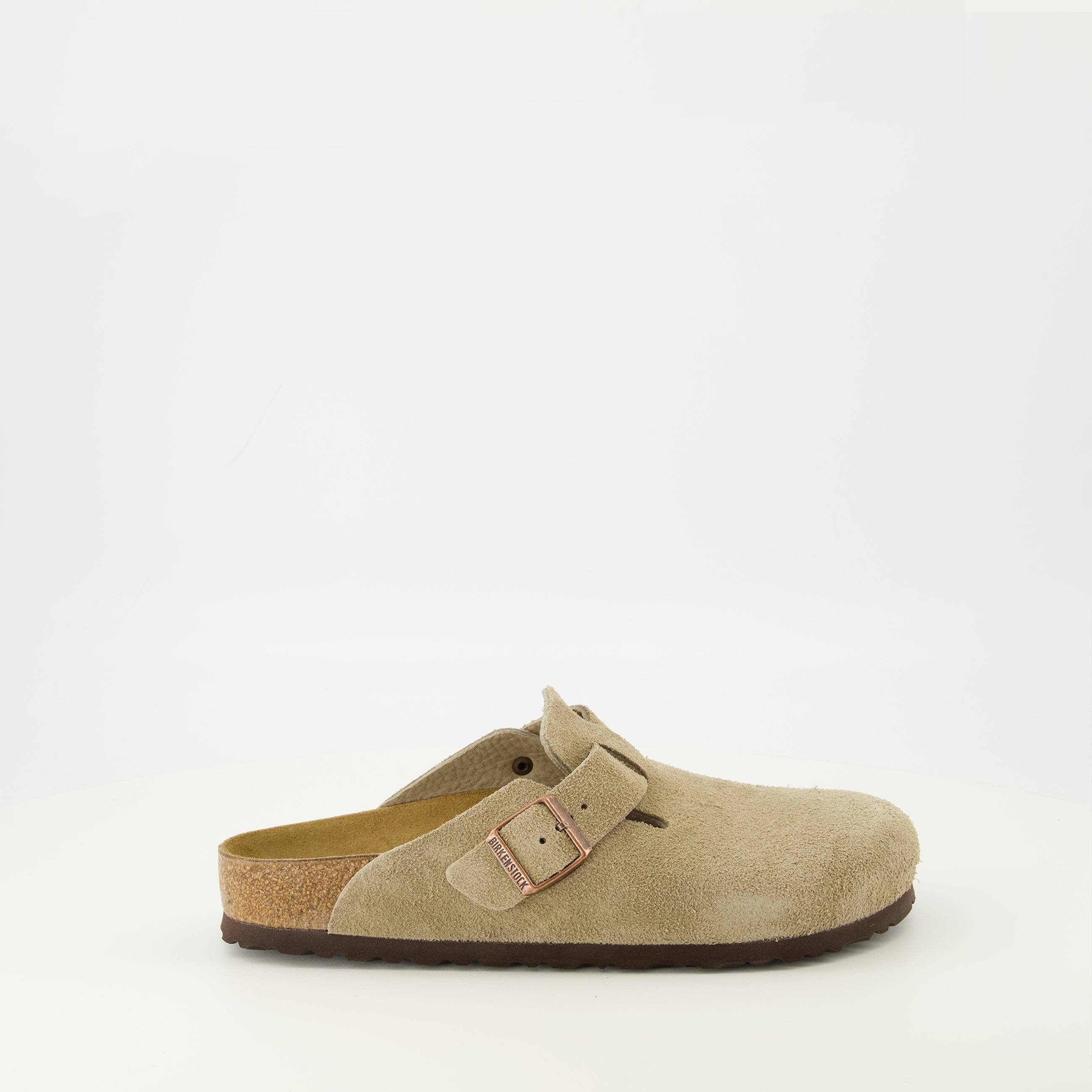 Taupe Boston Mules - 38 NARROW