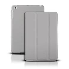 iPad Mini Smart cover i læder.Beskytter både for-& bagside. Grå.