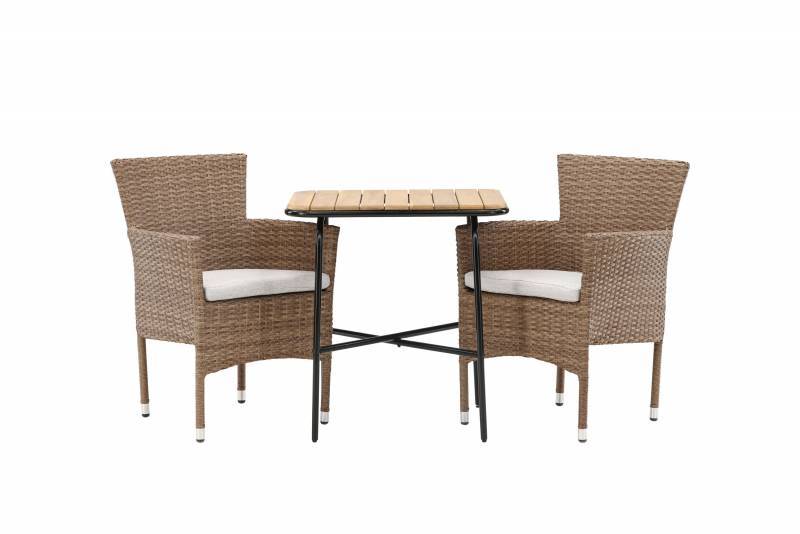 Holmbeck+Malina havesæt med cafebord 70x55cm og 2 fletstole