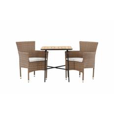 Holmbeck+Malina havesæt med cafebord 70x55cm og 2 fletstole