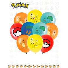 20 st Pokémon-boll tecknad ballong Pikachu-tema ballongset födelsedagsfestdekoration ballong Pokémon 12-tums latex Pokémon-ballong, den bästa julstämn - Multifärgad (En-Storlek)