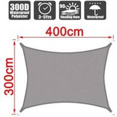 Vattent&#xE4;t 300d kvadrat rektangel skugga segel tr&#xE4;dg&#xE5;rd terrass baldakin simning solskugga camping vandring g&#xE5;rd segel markis - 300cm x 400cm