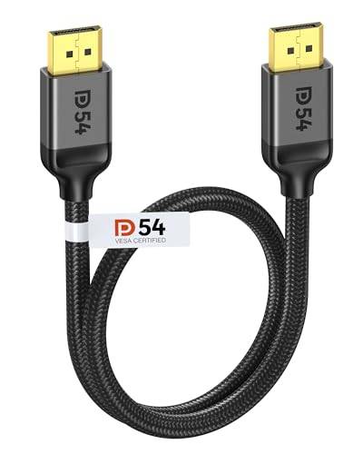 Silkland 16K DisplayPort Kabel 2.1 Kort 50CM [VESA-Certifierad], 54Gbps