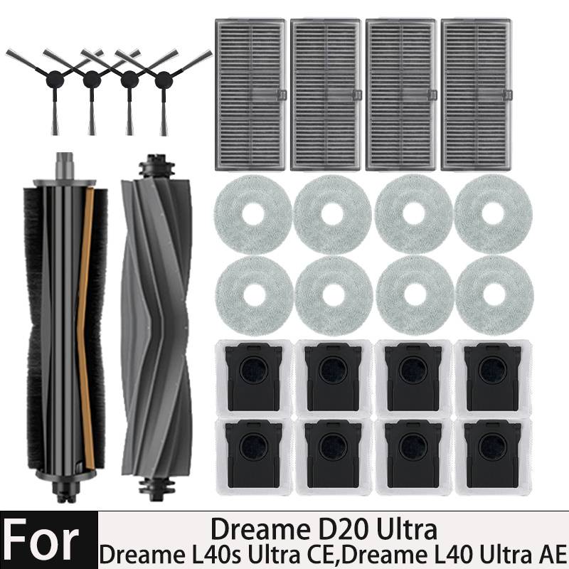 Dreame L40 Ultra AE / Dreame L40s Ultra CE / Dreame D20 Ultra Vacuum Parts Main Side Brush Filter Mop Cloth Dust Bag Access