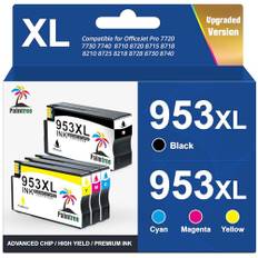 Palmtree 953XL Druckerpatronen Wiederaufbereitete für HP 953XL Multipack 953 XL für HP Officejet Pro 7720 Patronen Pro 7740 8715 8710 8210 8720 7730 8218 8730 8725 8718 8728 8740 Drucker (4er-Pack)