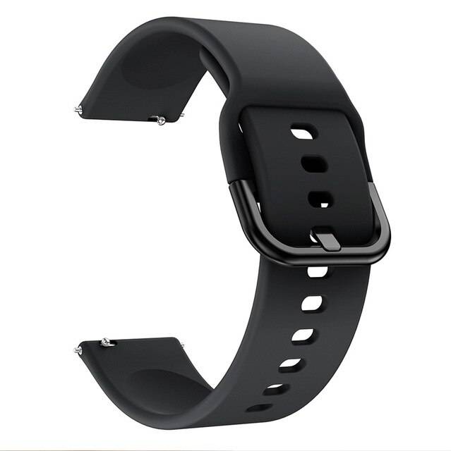 Mjukt silikonband för garmin vivoactive 3 music vivomove hr smart klocka sportarmband för forerunner 245 645 venu handledsrem - Svart