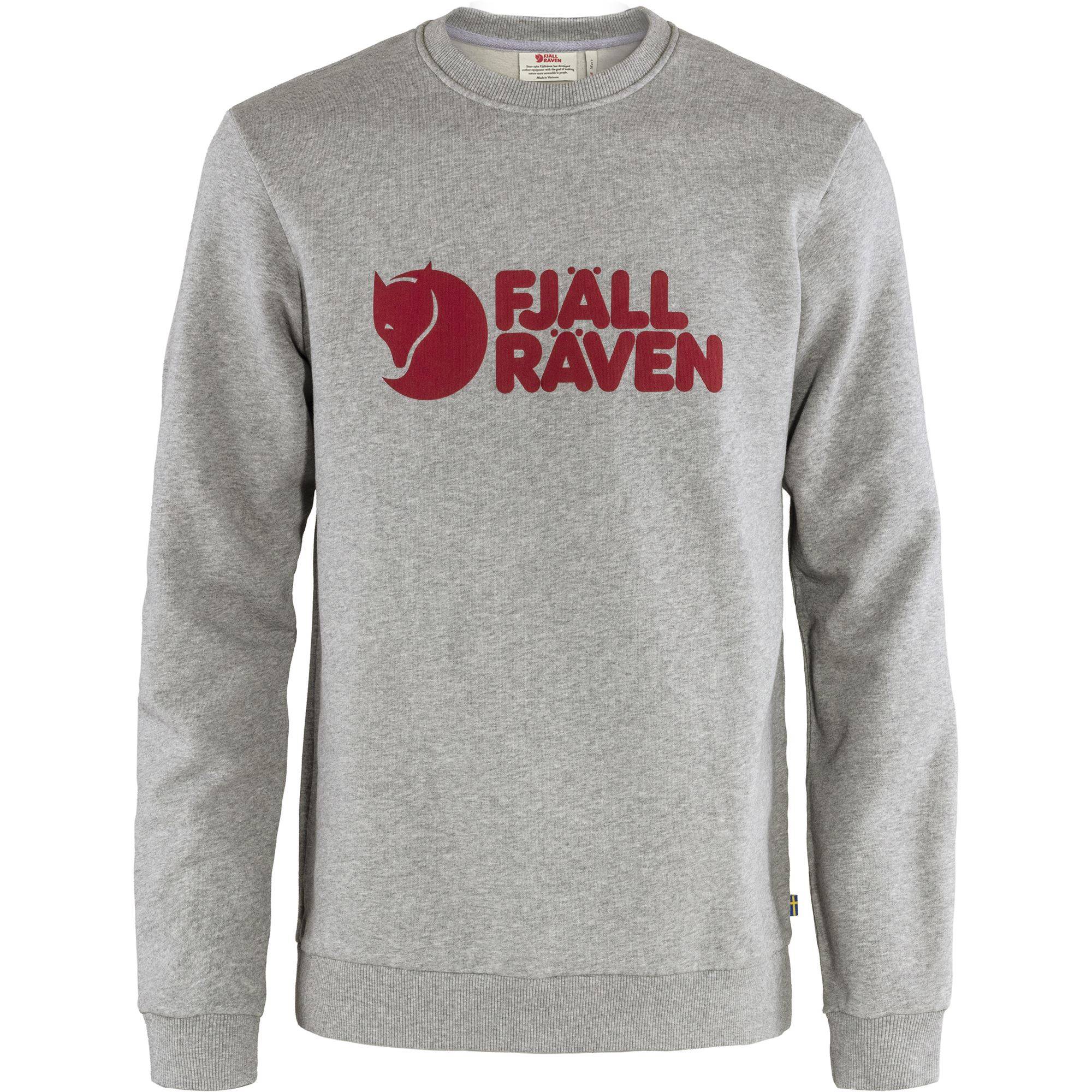 Fjällräven Logo Sweater M - Grey Melange (Størrelse: XXL)