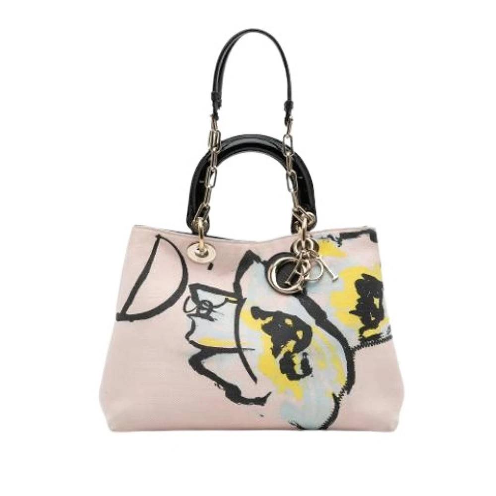Dior Vintage Pre-owned Diorissimo Tote Bag - Vintage - Dame - Lyserød - ONE SIZE - Uld