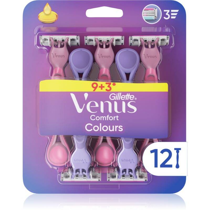 Gillette Venus Comfort Colours Engångsrakhyvlar 12 st.