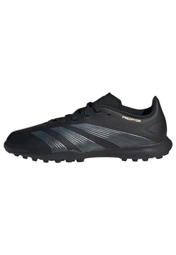 adidas Unisex – Barn PREDATOR LEAGUE J Football boots Turf, Core Black/Carbon/Gold Metallic, 29 EU