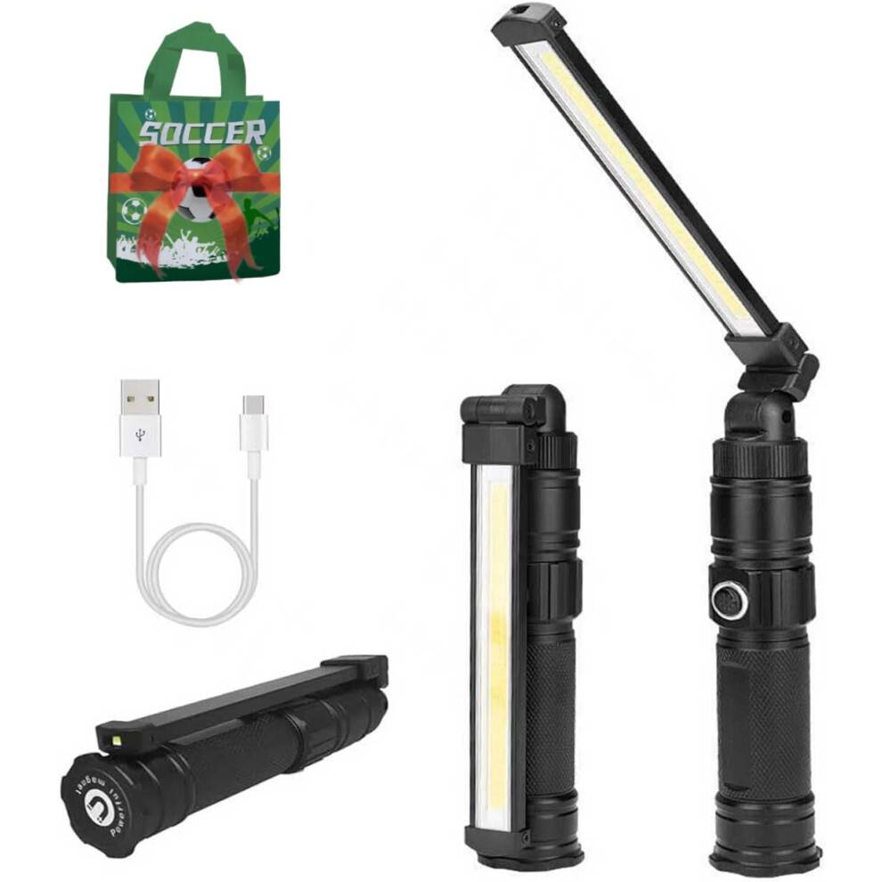 Magnetisk LED-arbejdslampe genopladelig 360 roterende 5-tilstand