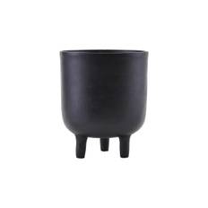 Herbal pot, hdjang, black oxidized - Black oxidized / Aluminium / h: 18 cm, dia: 15 cm