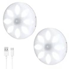 LED-lampor kök, 8 LED Garderob Light LED Strips USB Inomhus Rörelsesensor, Uppladdningsbar Under Köksskåp Lätt Skåp Stick Nattljus Bar,Trappor, Korridor Förpackning