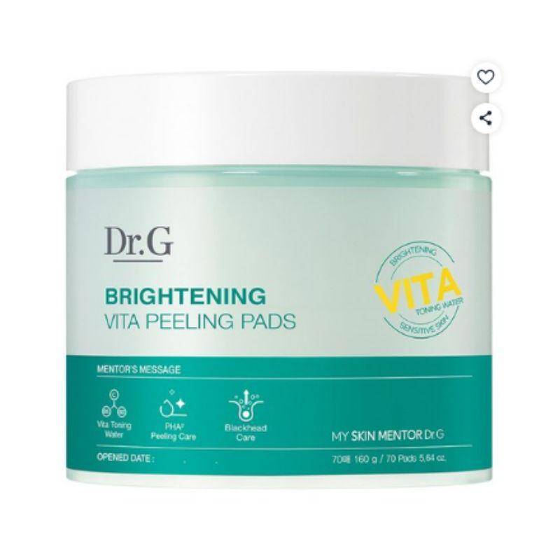 Dr.G Brightening Vita Peeling Pad Radiance Exfoliating Toner Pads Seventy Sheets 160g